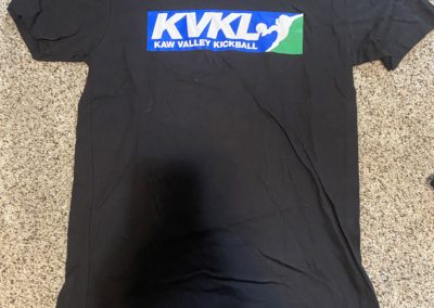Black t-shirt with KVKL logo